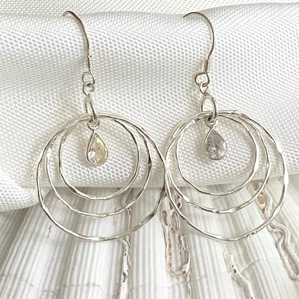 White Topaz Sterling Silver Earrings